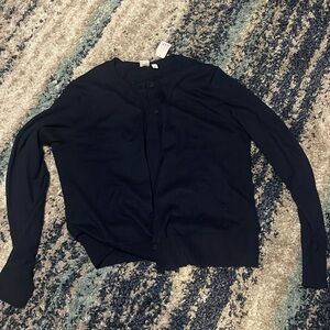NWT gap navy blue cardigan size large